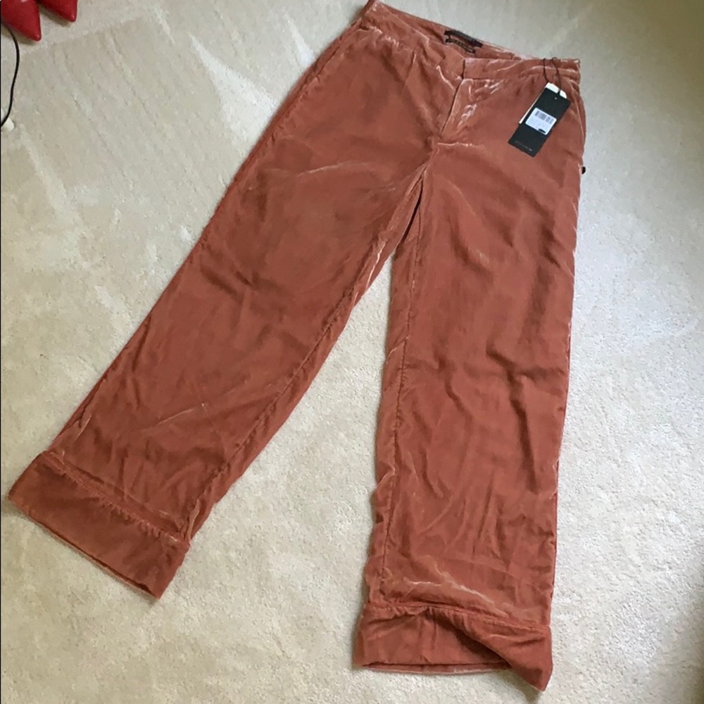Dusty pink velvet trouser NWT